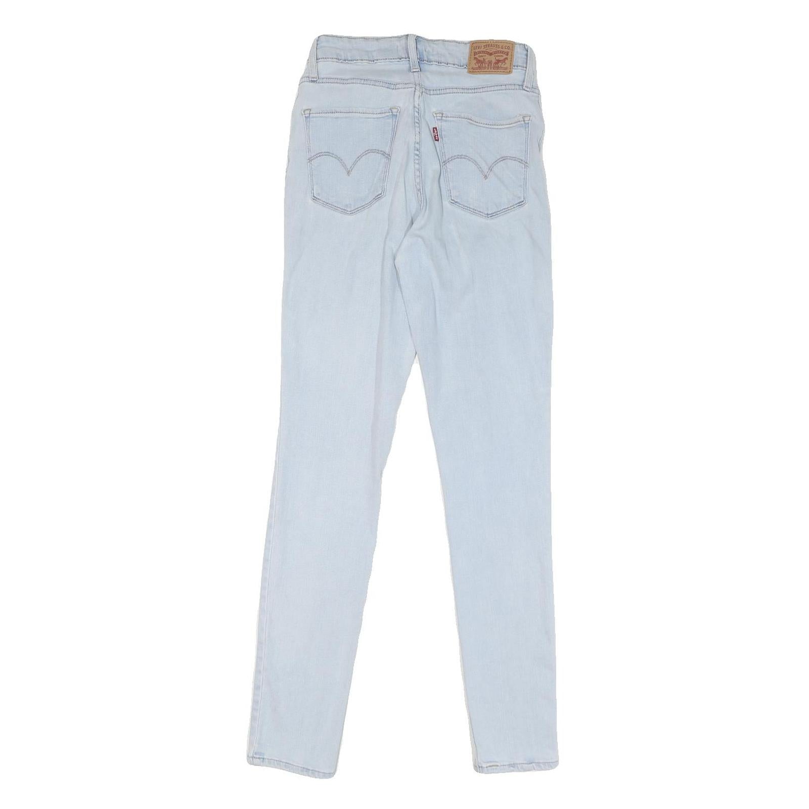 LEVI'S Womens Jeans Light Blue Regular Skinny Denim W27 L30 Classic Fit Zip