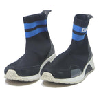 DIESEL Sock Sneakers Womens Ankle Boots Black & Blue Synthetic UK 4 Stylish