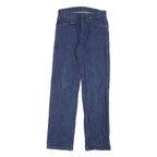 WRANGLER Mens Regular Fit Straight Cotton Denim Blue Jeans W28 L32 Zip Closure