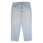 CARHARTT Mens Jeans Blue Regular Straight Denim Light W34 L29 Workwear