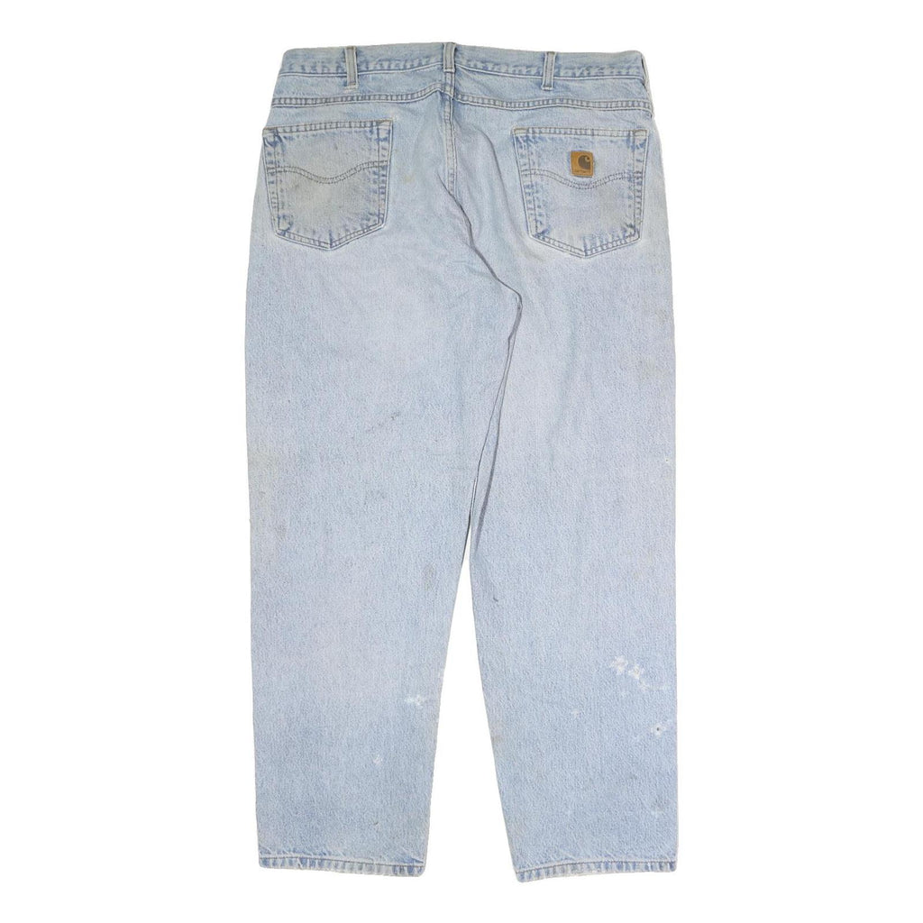 CARHARTT Mens Jeans Blue Regular Straight Denim Light W34 L29 Workwear