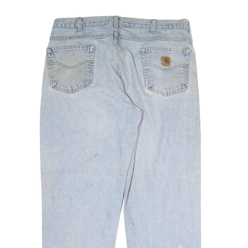 CARHARTT Mens Jeans Blue Regular Straight Denim Light W34 L29 Workwear