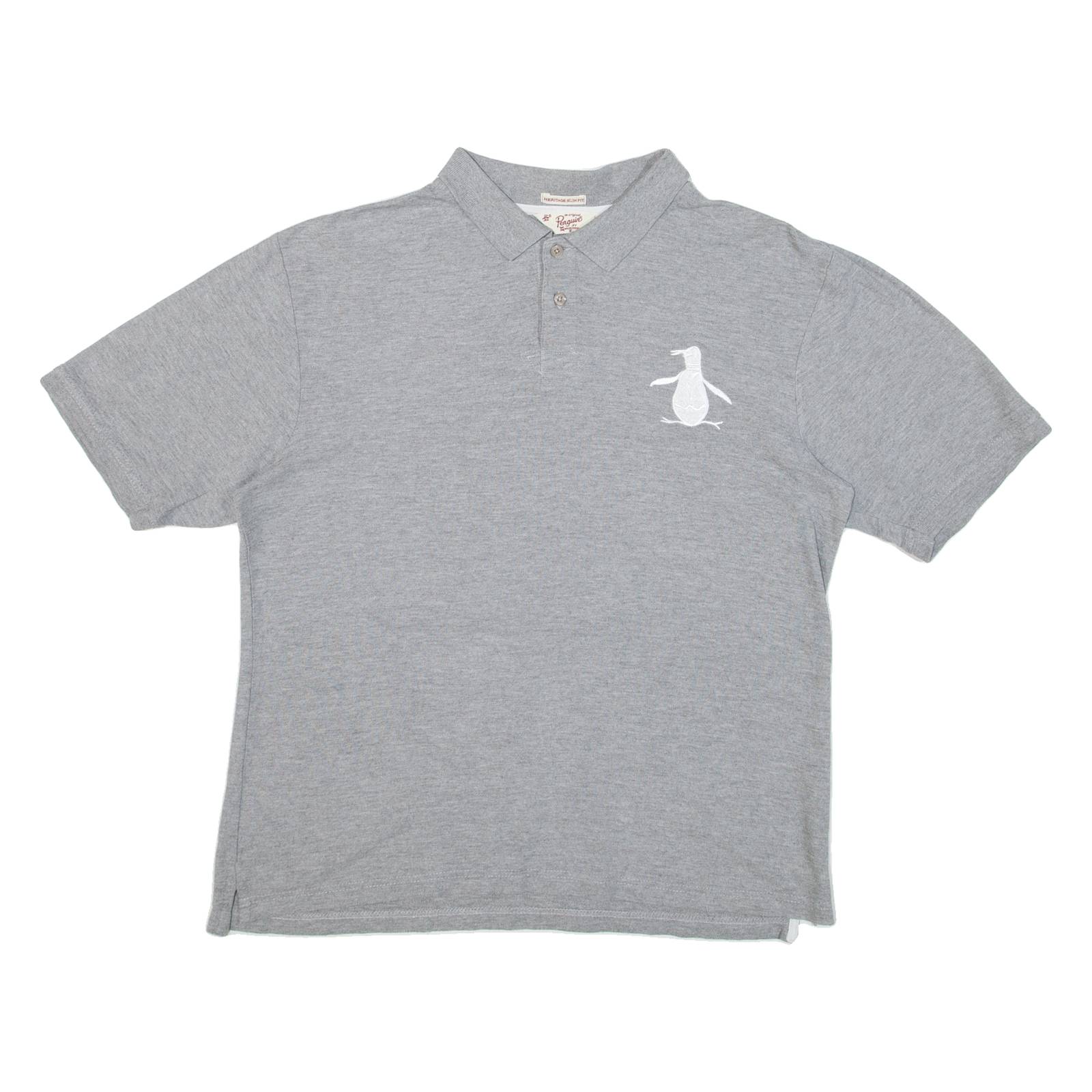 PENGUIN Heritage Slim Fit Mens Polo Shirt Grey L