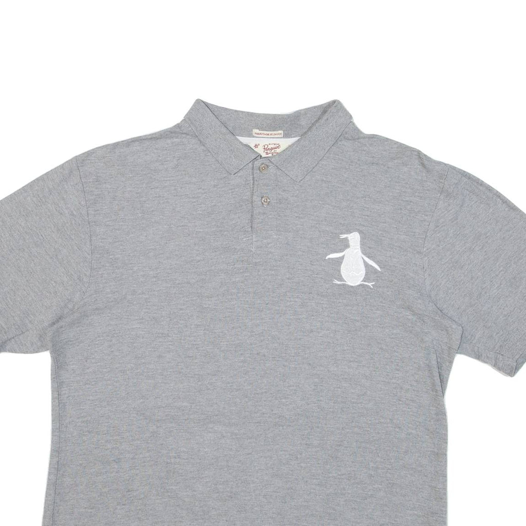 PENGUIN Heritage Slim Fit Mens Polo Shirt Grey L