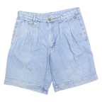 BARBADOS Womens Denim Light Blue Casual Shorts M W34 Summer Style