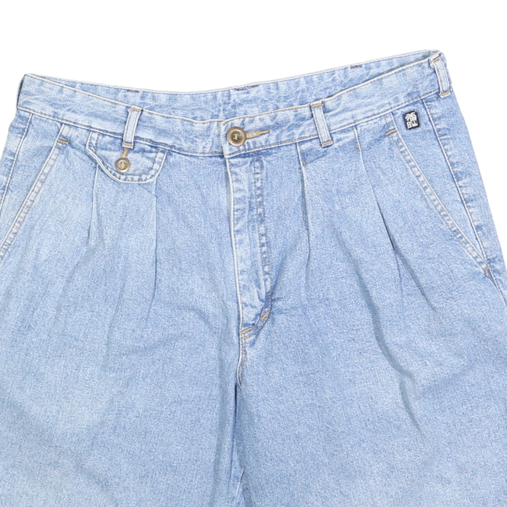 BARBADOS Womens Denim Light Blue Casual Shorts M W34 Summer Style
