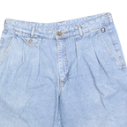 BARBADOS Womens Denim Light Blue Casual Shorts M W34 Summer Style