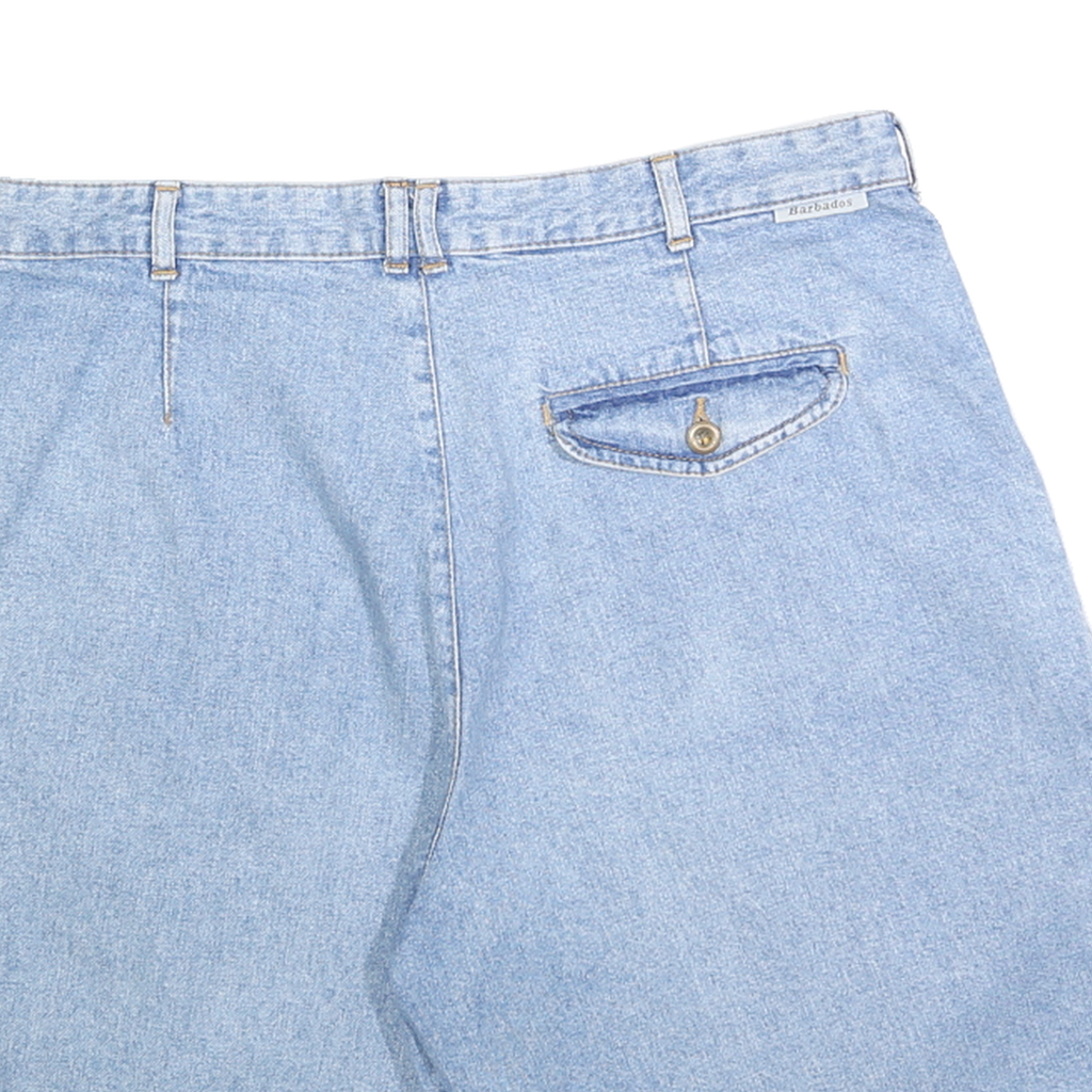 BARBADOS Womens Denim Light Blue Casual Shorts M W34 Summer Style