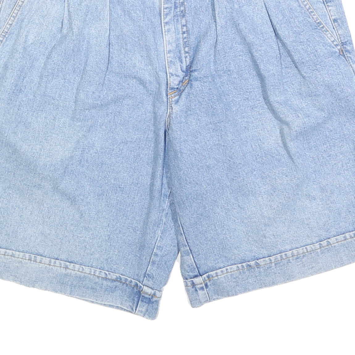 BARBADOS Womens Denim Light Blue Casual Shorts M W34 Summer Style
