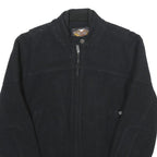 HARLEY DAVIDSON Mens Black Wool Blend Jacket XS Zip Bomber Classic Fit Logo