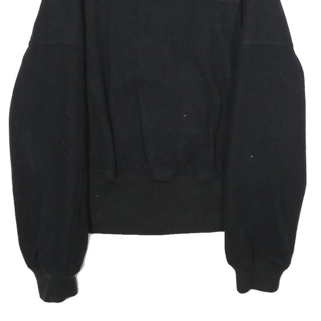 HARLEY DAVIDSON Mens Black Wool Blend Jacket XS Zip Bomber Classic Fit Logo