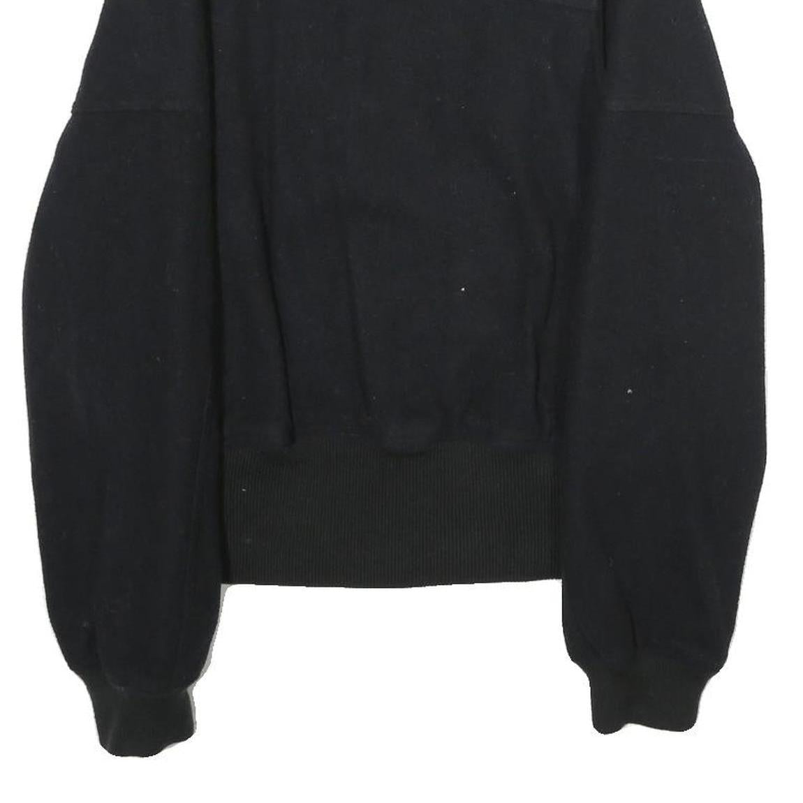 HARLEY DAVIDSON Mens Black Wool Blend Jacket XS Zip Bomber Classic Fit Logo