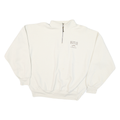 LAWTEX Mens Cream Whistler Canada Half Zip M Cotton Blend Sweatshirt Pullover