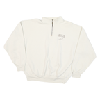 LAWTEX Mens Cream Whistler Canada Half Zip M Cotton Blend Sweatshirt Pullover
