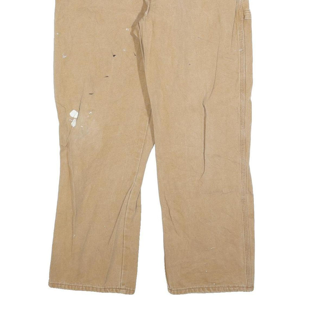 DICKIES Mens Relaxed Beige Denim Casual W38 L30 Paint Splatter Workwear Jeans