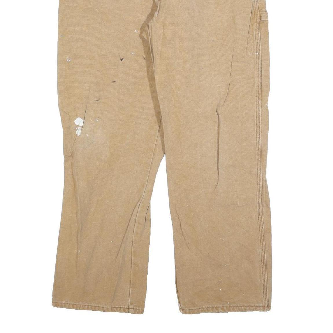 DICKIES Mens Relaxed Beige Denim Casual W38 L30 Paint Splatter Workwear Jeans