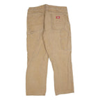 DICKIES Mens Relaxed Beige Denim Casual W38 L30 Paint Splatter Workwear Jeans