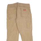 DICKIES Mens Relaxed Beige Denim Casual W38 L30 Paint Splatter Workwear Jeans
