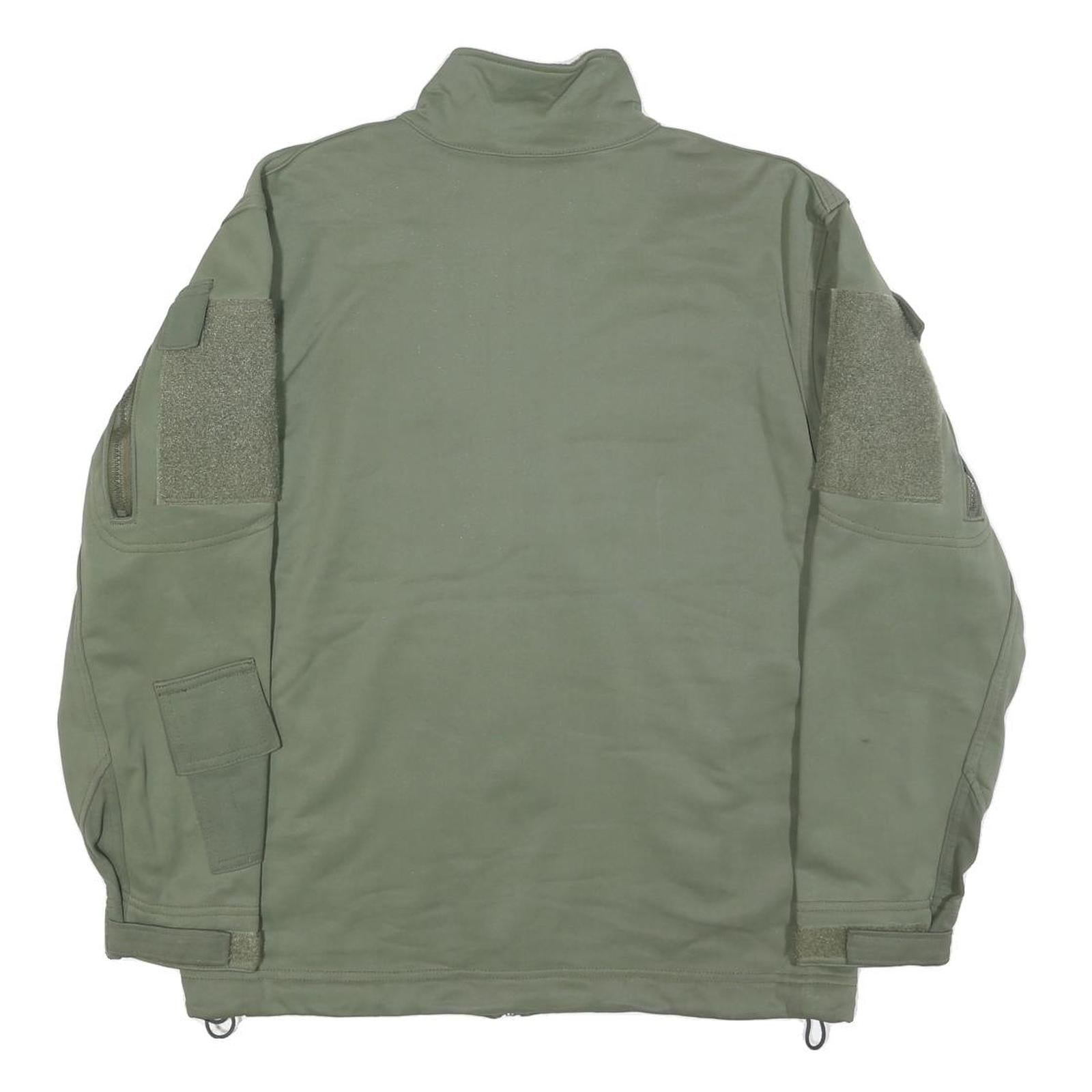 MAS SUF Mens Green Synthetic Zip Jacket S Tactical Military Style Functional