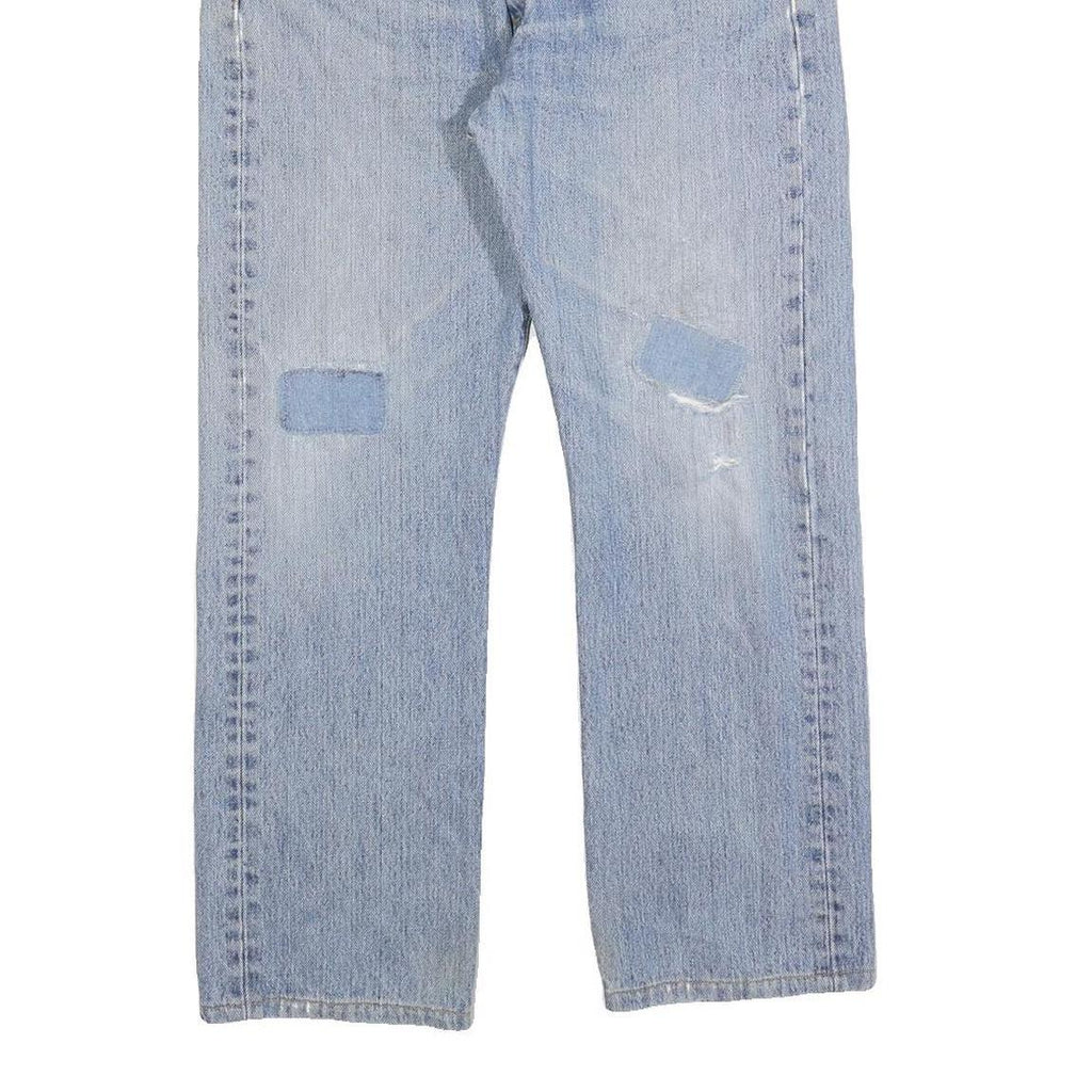 LEVI'S 501 Mens Jeans Blue Regular Straight Denim Light W32 L26 Classic Fit