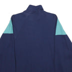 GONSO Mens Navy Blue Green Colourblock Jacket L Cotton Blend Zip Casual