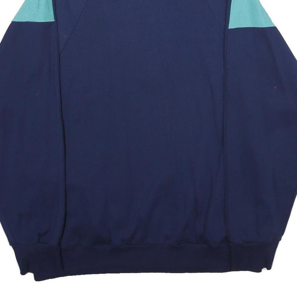 GONSO Mens Navy Blue Green Colourblock Jacket L Cotton Blend Zip Casual