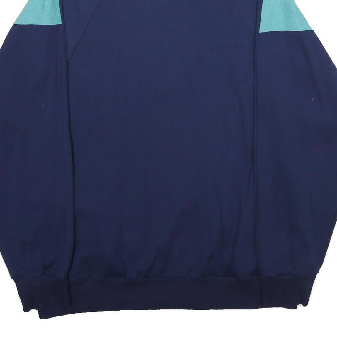 GONSO Mens Navy Blue Green Colourblock Jacket L Cotton Blend Zip Casual