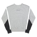 CHAMPION Womens Grey & Black Crew Neck M Cotton Blend Sweatshirt Pullover