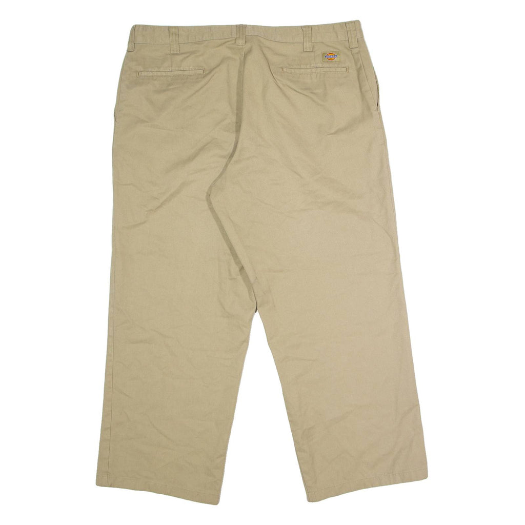 DICKIES Workwear Mens Twill Trousers Beige Regular Straight W40 L27