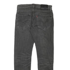 LEVI'S Mens Slim Fit Black Denim Jeans Cotton Blend Zip W30 L29 Classic Stylish