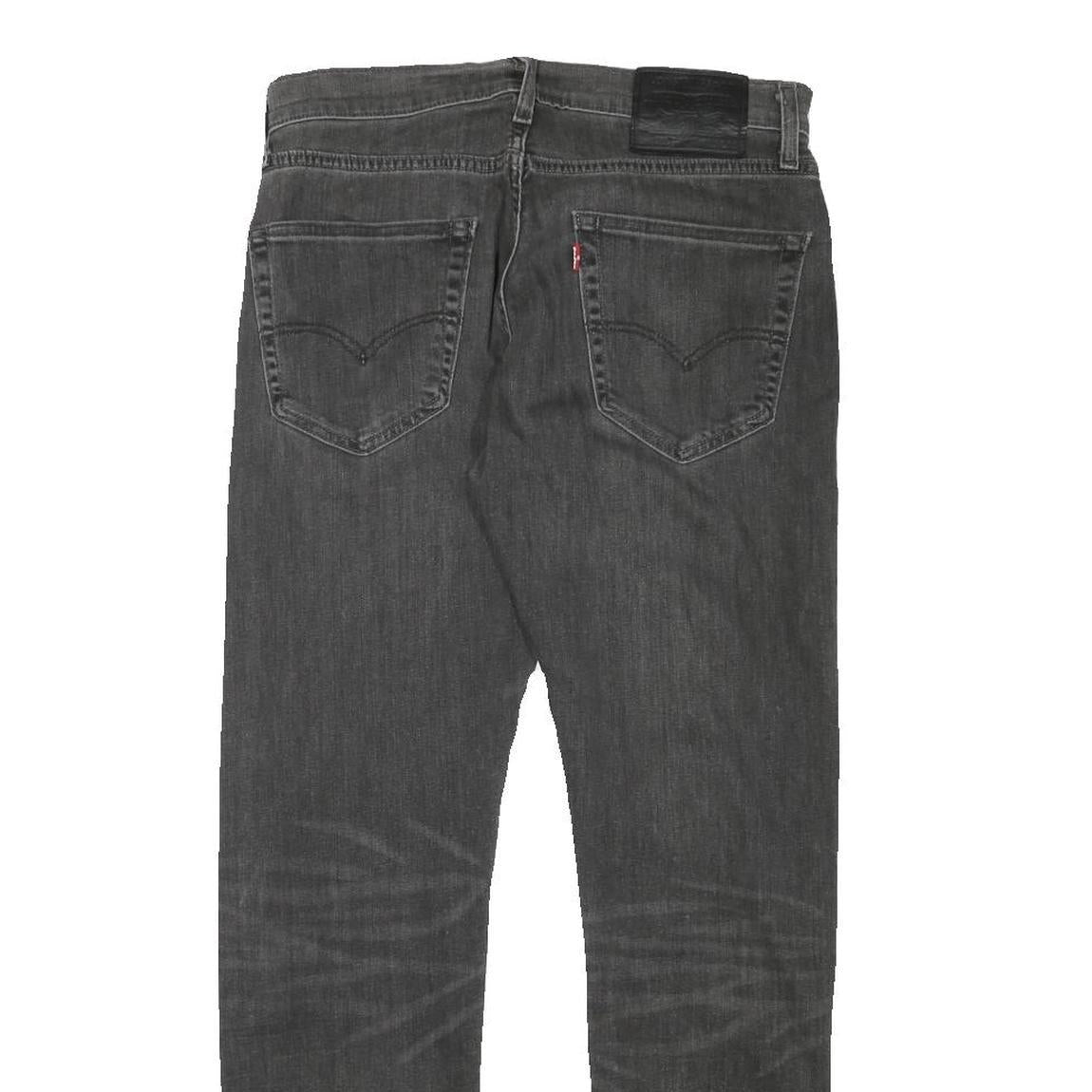 LEVI'S Mens Slim Fit Black Denim Jeans Cotton Blend Zip W30 L29 Classic Stylish