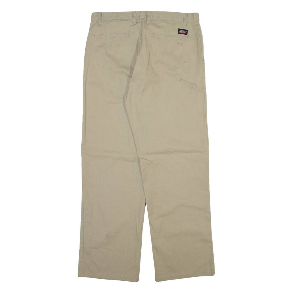 DICKIES Mens Trousers Beige Regular Straight W34 L32