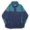 COLUMBIA Mens Blue & Teal Outdoor Jacket L Polyamide Blend Windbreaker Zip