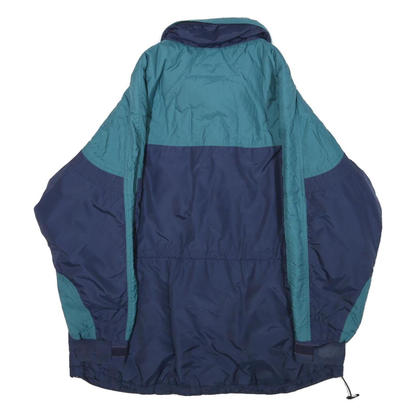 COLUMBIA Mens Blue & Teal Outdoor Jacket L Polyamide Blend Windbreaker Zip