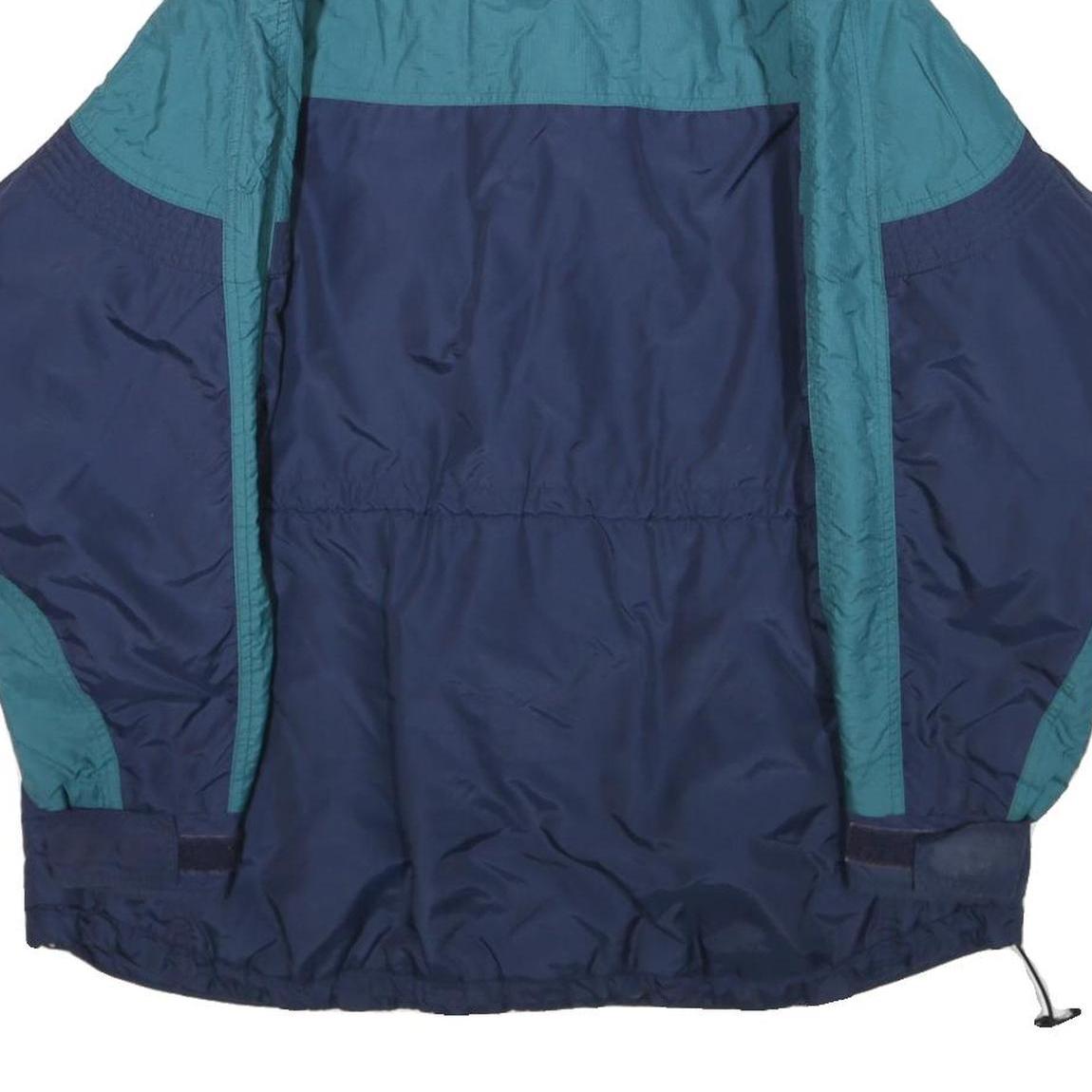 COLUMBIA Mens Blue & Teal Outdoor Jacket L Polyamide Blend Windbreaker Zip
