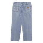 CARHARTT Mens Relaxed Jeans Blue Denim W34 L28 Cotton Blend Zip Casual Workwear