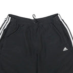 ADIDAS Mens Black Casual Shorts L W30 Sports Three Stripes Logo