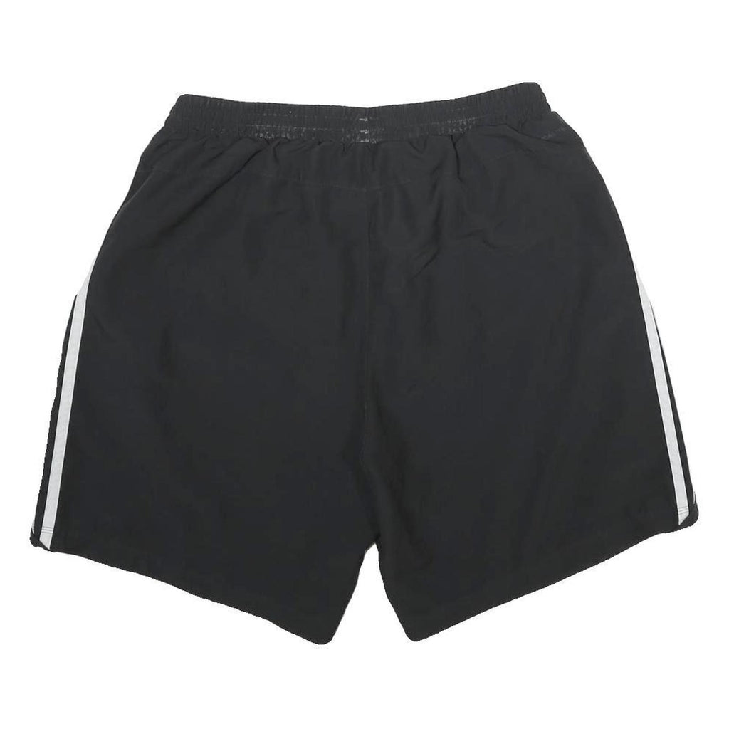 ADIDAS Mens Black Casual Shorts L W30 Sports Three Stripes Logo