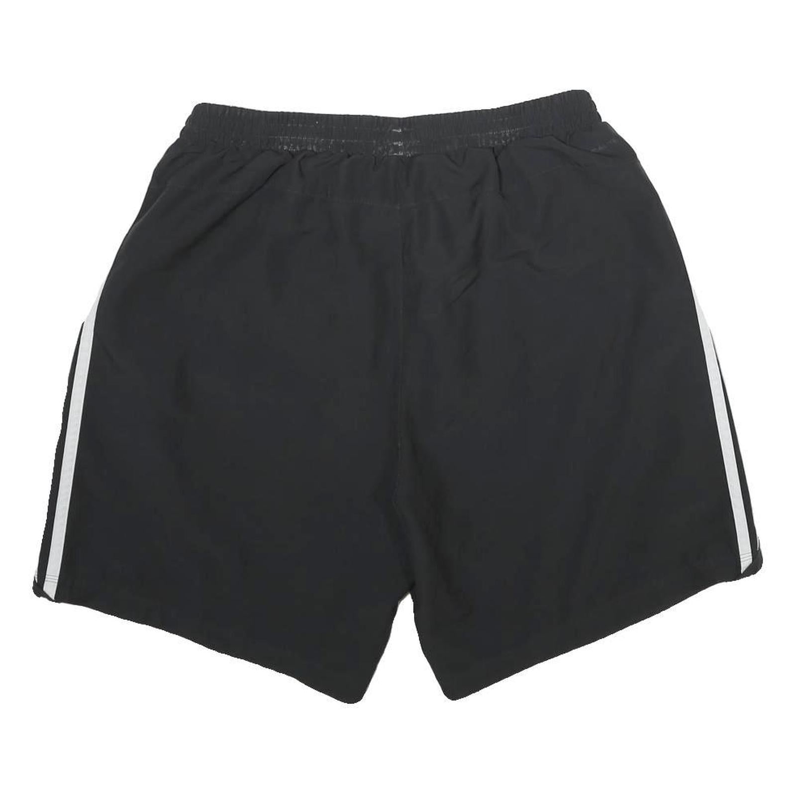 ADIDAS Mens Black Casual Shorts L W30 Sports Three Stripes Logo
