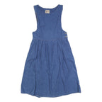 WOOLRICH Womens Blue Cotton Blend Day Dress Jersey Sleeveless Midi Size M Casual