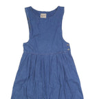 WOOLRICH Womens Blue Cotton Blend Day Dress Jersey Sleeveless Midi Size M Casual