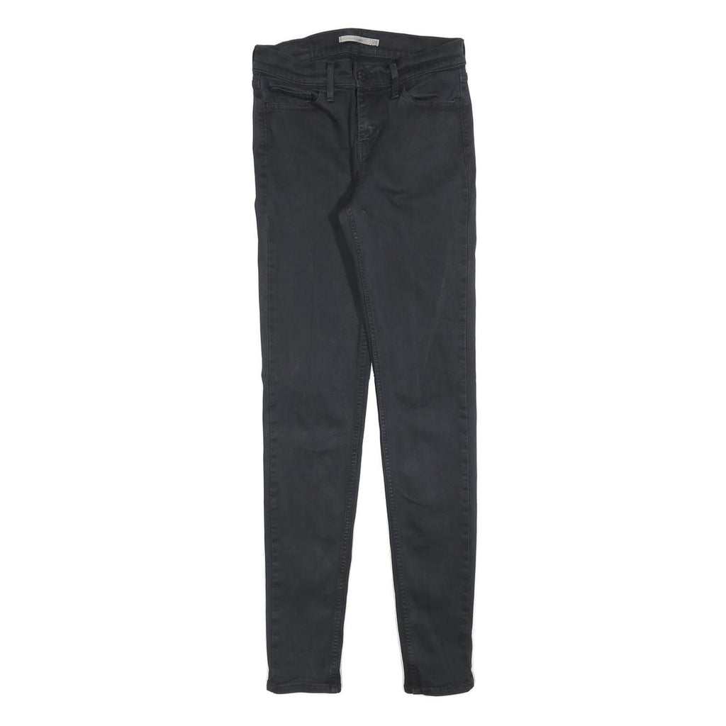 LEVI'S 710 Womens Jeans Black Slim Skinny Denim Medium W28 L32 Stretch
