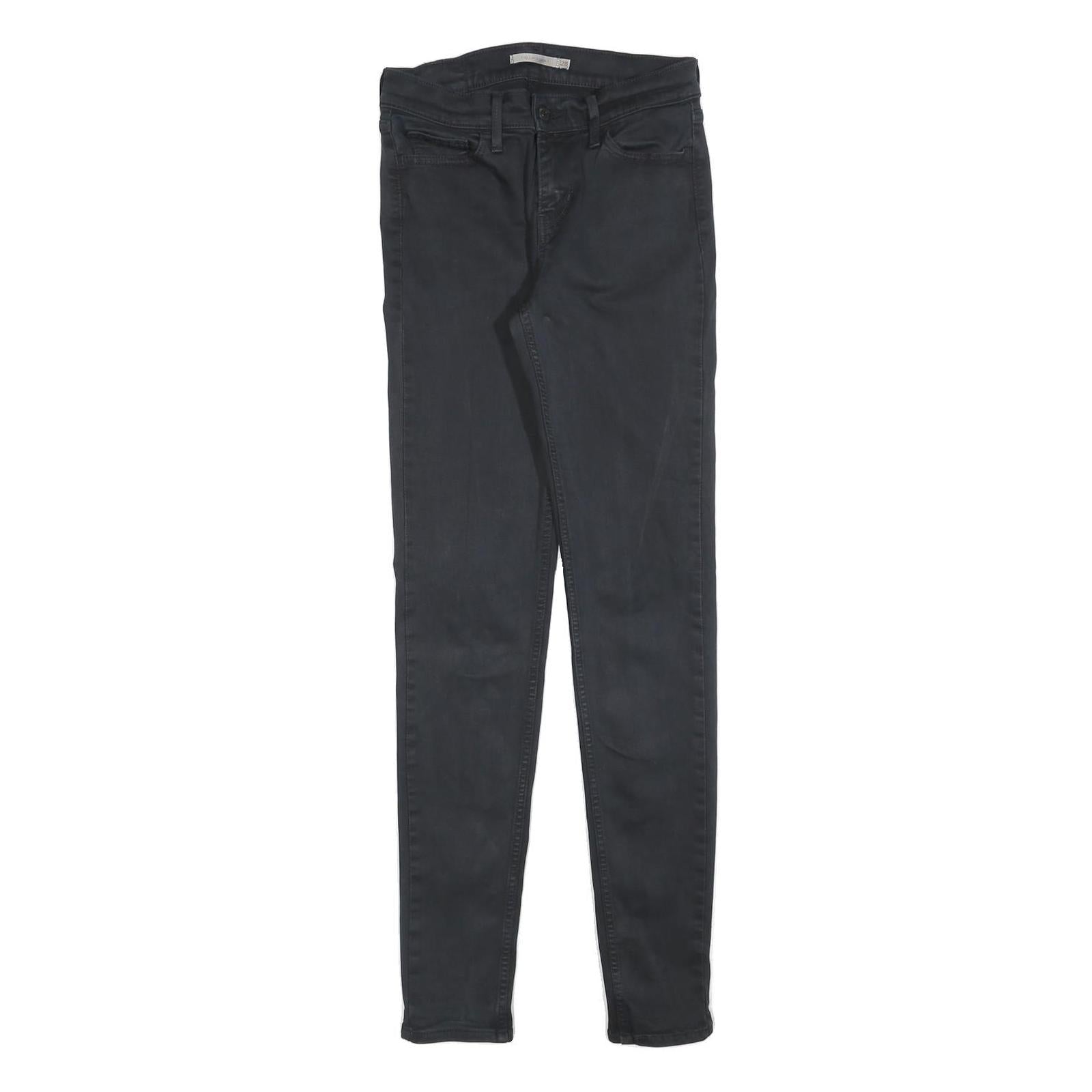 LEVI'S 710 Womens Jeans Black Slim Skinny Denim Medium W28 L32 Stretch