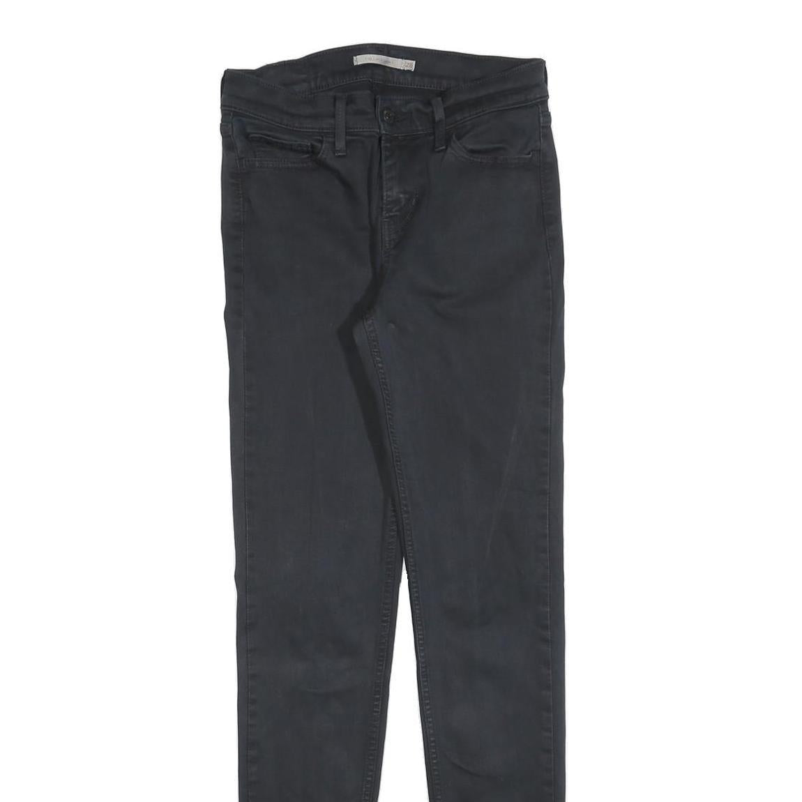 LEVI'S 710 Womens Jeans Black Slim Skinny Denim Medium W28 L32 Stretch