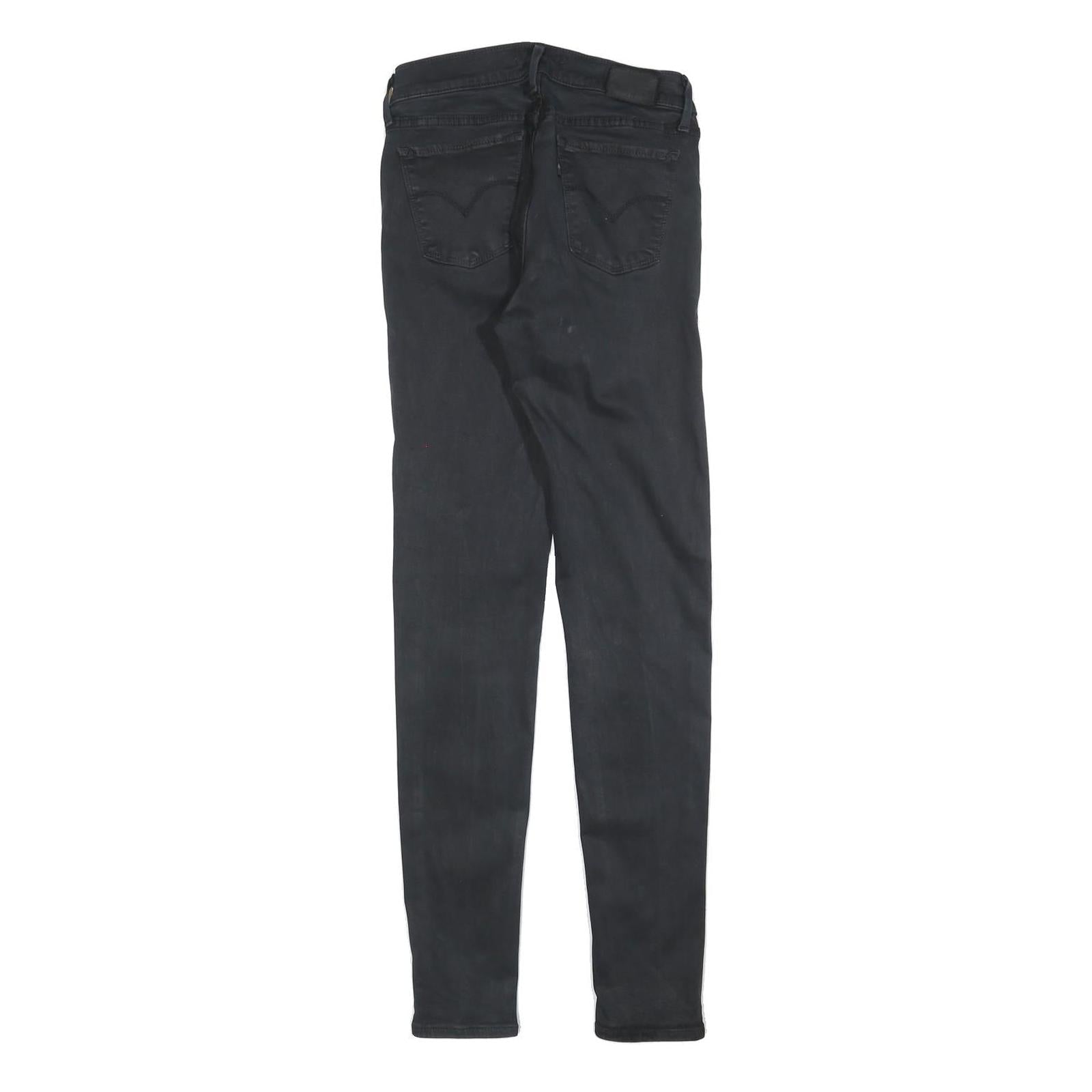 LEVI'S 710 Womens Jeans Black Slim Skinny Denim Medium W28 L32 Stretch