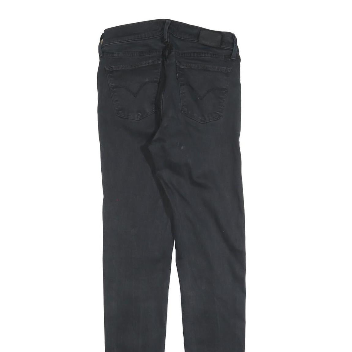 LEVI'S 710 Womens Jeans Black Slim Skinny Denim Medium W28 L32 Stretch