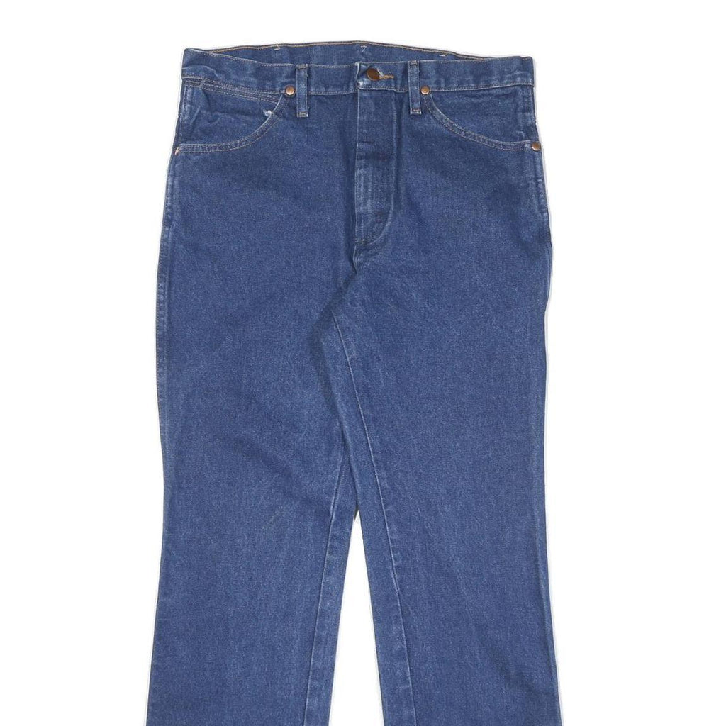 WRANGLER Womens Jeans Blue Regular Straight Denim W33 L32 Classic Cotton Blend