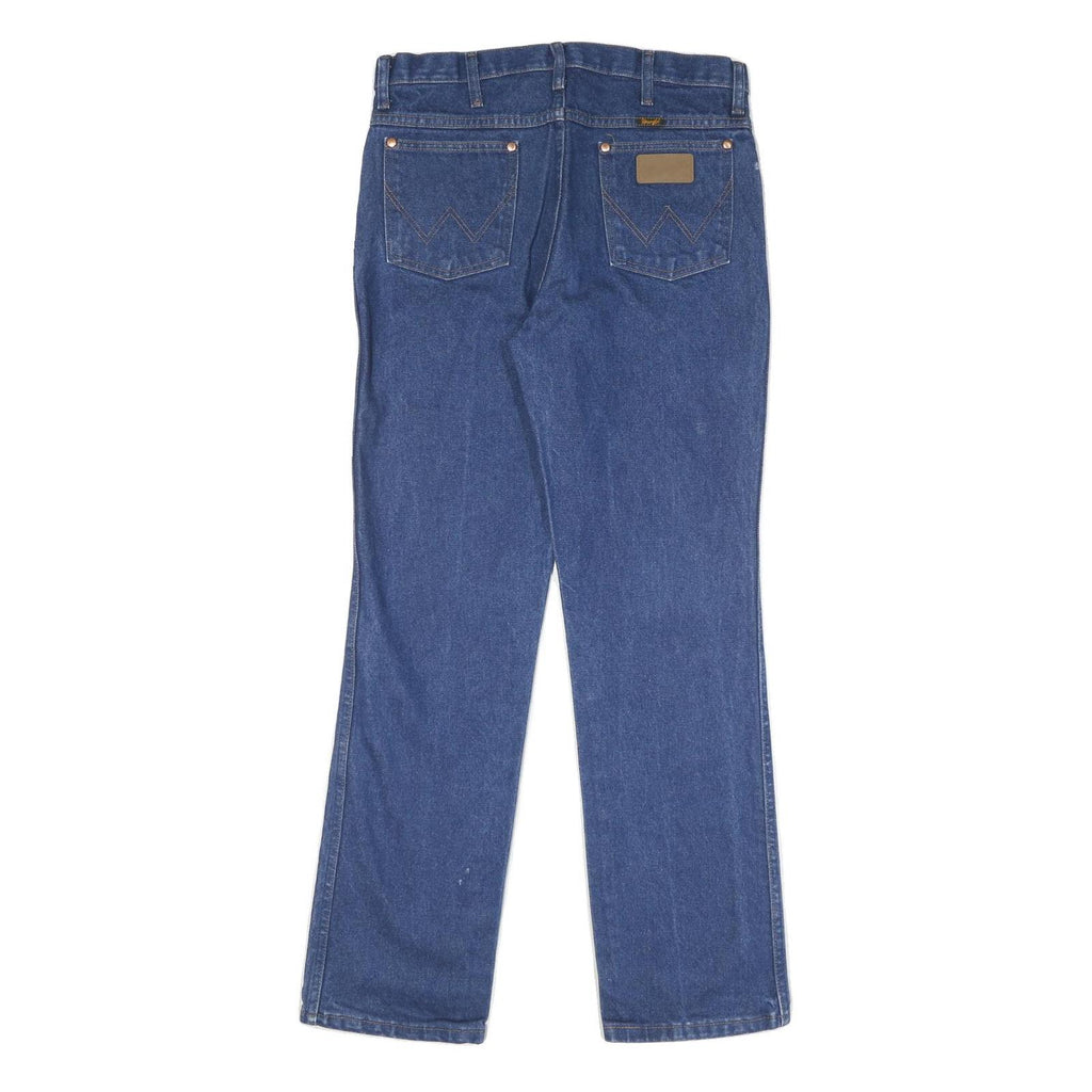 WRANGLER Womens Jeans Blue Regular Straight Denim W33 L32 Classic Cotton Blend