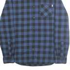 TIMBERLAND Mens Blue & Black Check Shirt M Casual Button-Down Long Sleeve Cotton