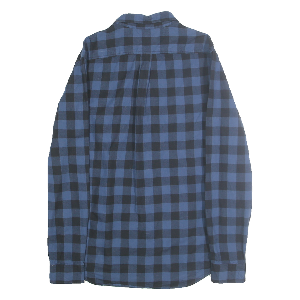TIMBERLAND Mens Blue & Black Check Shirt M Casual Button-Down Long Sleeve Cotton